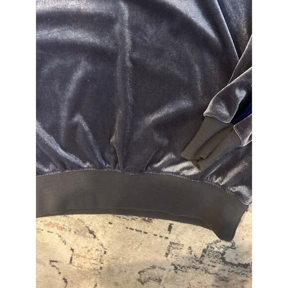 Aviator Nation Classic Velvet Relaxed Pullover Sweatshirt, Women's Small, Grey - Picture 6 of 6